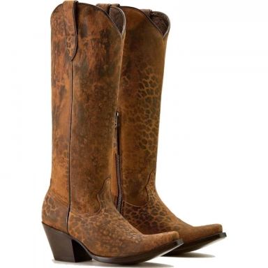 Ariat Womens Cowgirl Boot 16 Inch Distressed Leopard