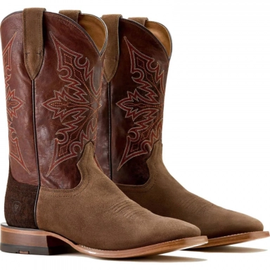 Ariat Mens Square Toe Cowboy Boot 12 Inch Ranch Brown
