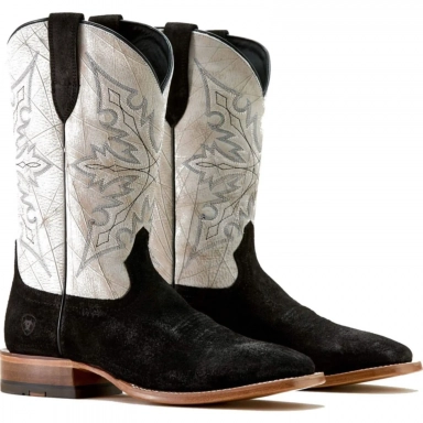 Ariat Mens Square Toe Cowboy Boot 12 Inch Black Roughout