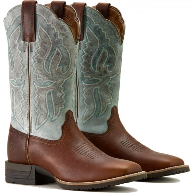 Ariat Womens Square Toe Cowgirl Boot 11 Inch Peanut Worn