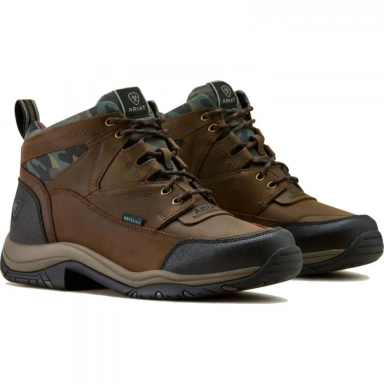 Ariat Mens Waterproof Round Toe Work Boot 5 Inch Dark Coffee