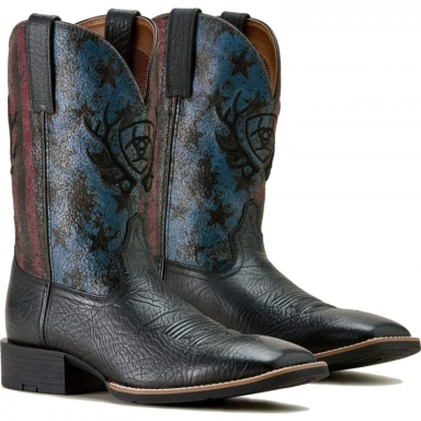 Ariat Mens Square Toe Cowboy Boot 11 Inch Black Hippo