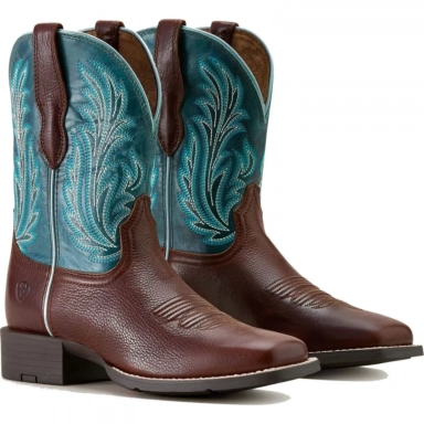 Ariat Womens Square Toe Cowgirl Boot 9 Inch Oiled Teak