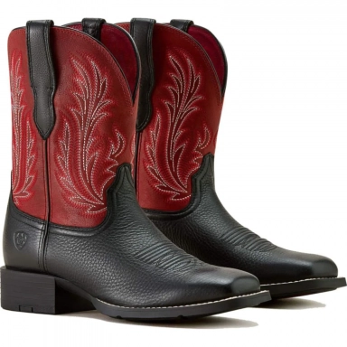 Ariat Womens Square Toe Cowgirl Boot 9 Inch Black Deertan