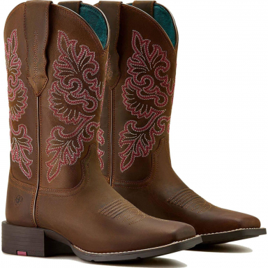 Ariat Womens 11 Inch Wide Square Toe Western Cowgirl Boot Brown 11in