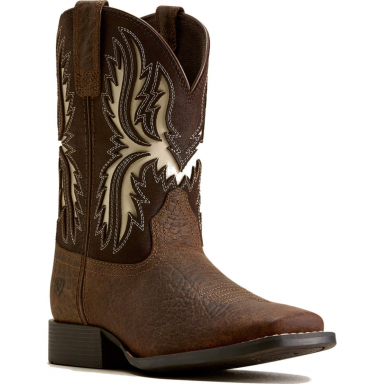 Ariat Unisex Youth Driftwood Wide Square Toe Western Boot - Earth Royal Chocolate