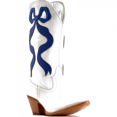 Ariat Womens Beaux J Toe Western Boot - Ivory Pearl Wild Blue