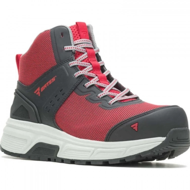 Bates Mens Jumpstart Mid Energybound Carbon Safety Toe Work Boot Red