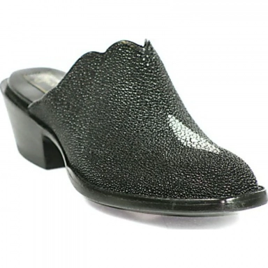 Black Unisex Jack Stingray Mule Shoe