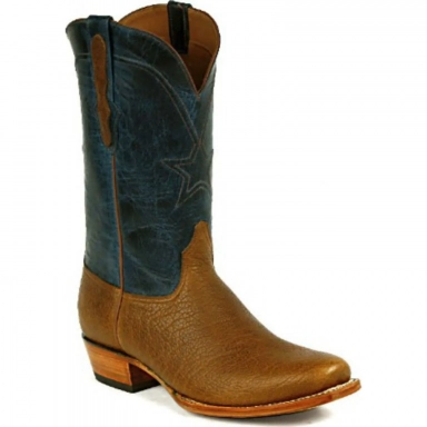 Black Unisex Jack Ranger Cording American Buffalo-Bison Cowboy Boot