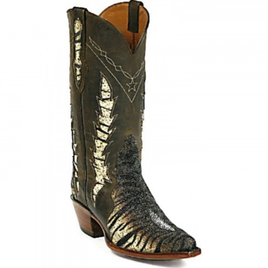 Black Unisex Jack Stingray Triad Jackie Design Cowboy Boot