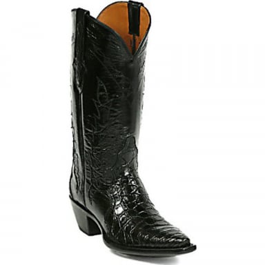 Black Unisex Jack Caiman Flank Triad Jackie Design Cowboy Boot