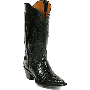 Black Unisex Jack Caiman Flank Triad Jackie Design Cowboy Boot