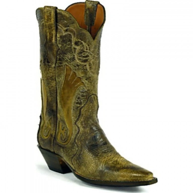 Black Unisex Jack American Buffalo Triad Vintage Inlay Design Cowboy