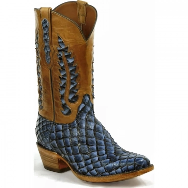Black Unisex Jack Terlingua Inlay Design inverted Farmed Pirarucu Fish