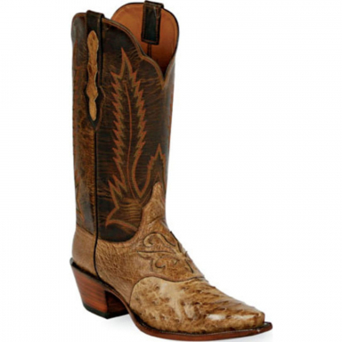 Black Jack Feather Stitch & Spur Strap With Montana Inlay Full Quill Ostrich Cowboy Boot 227