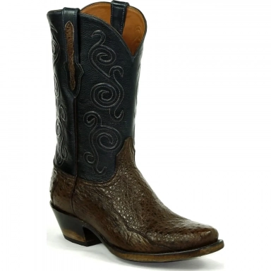 Black Unisex Jack Boerne Cord Design Snapping Turtle Shoulder Western