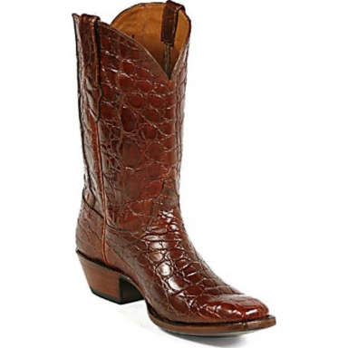 Black Unisex Jack El Patron Caiman Flank Cowboy Boot