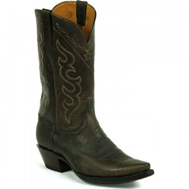 Black Unisex Jack Classic Stitch European Goat Cowboy Boot