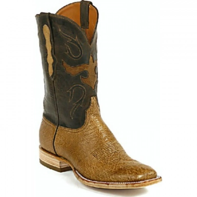 Black Unisex Jack Bat Inlay Smooth Ostrich Cowboy Boot