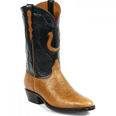 Black Unisex Jack Horse Inlay Shoulder Bullhide Cowboy Boot