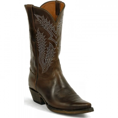 Black Unisex Jack Stitch 1200 Oiled Bovine Western Cowboy Boot