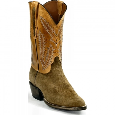 Black Unisex Jack Stitch 1200 Ranch Hand Rough OUT Western Cowboy Boot