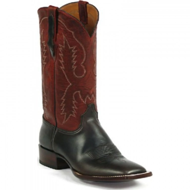 Black Unisex Jack Stitch 1331 Oil Leathers Cowboy Boot