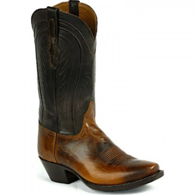 Black Unisex Jack Ruidoso Cord American Buffalo-Bison Cowboy Boot