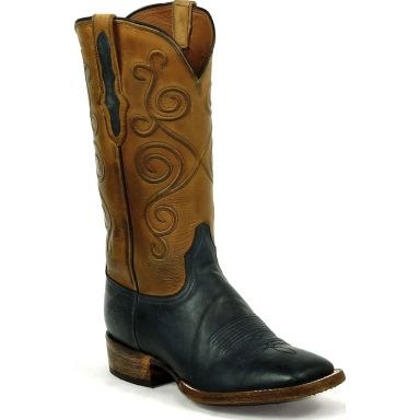 Black Unisex Jack Katy Cord Design Camel Leather Western Cowboy Boot