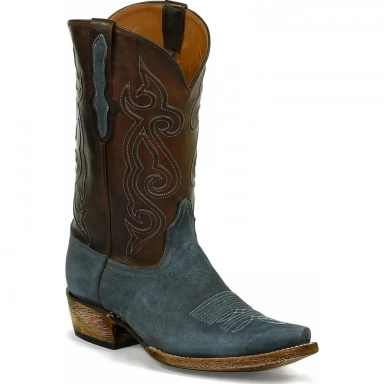 Black Unisex Jack Waxahachie Cord Design Western Cowboy Boot