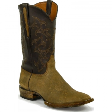Black Unisex Jack Billy Stitch 2 Camel Leather Western Cowboy Boot