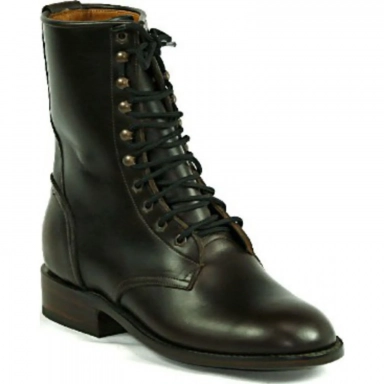 Black Unisex Jack Navigator Sombra Lace Up Safari Lace-Up Cowboy Boot
