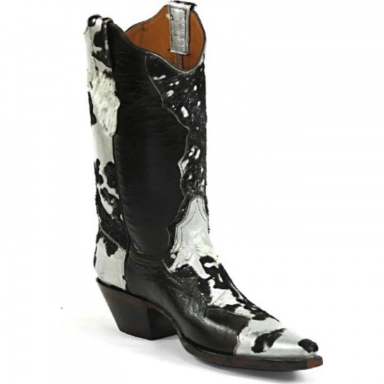 Black Unisex Jack Houser Ii Hair-On Calf Cowboy Boot
