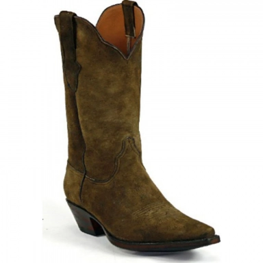Black Unisex Jack Plain Tops Lamb Skin Cowboy Boot