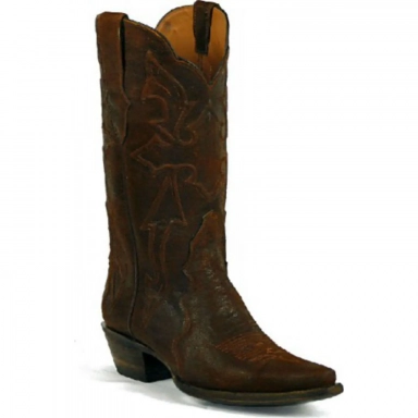 Black Unisex Jack Triad Hueco Cord Design Cowboy Boot