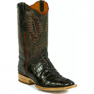 Black Unisex Jack Stitch 631 Alligator Tail Cowboy Boot