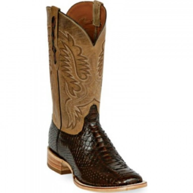 Black Unisex Jack Stitch 631 Python Snake Cowboy Boot
