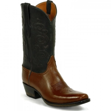 Black Unisex Jack Boerne Cord Elk Western Cowboy Boot