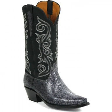 Black Unisex Jack Stitch 720 Stingray Cowboy Boot