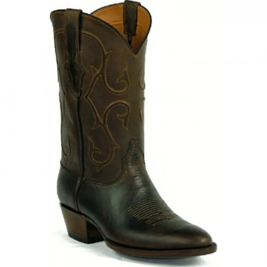Black Unisex Jack Tulia Cord Design American Buffalo-Bison Cowboy Boot