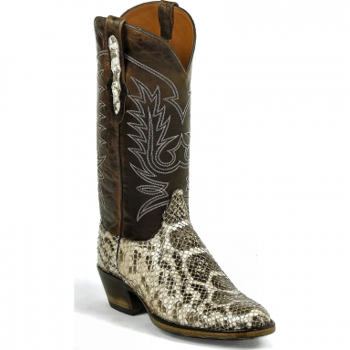 Black Unisex Jack Stitch 195 Anaconda Snake Western Cowboy Boot