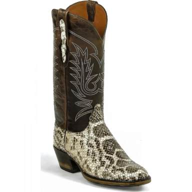 Black Unisex Jack Stitch 195 Anaconda Snake Western Cowboy Boot