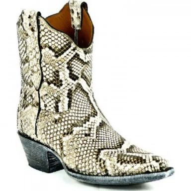 Black Unisex Jack Short El Patron Python Snake Cowboy Boot