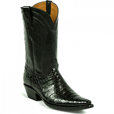 Black Jack Ruidoso Cord Select Cayman Crocodile Belly Cowboy Boot 7101