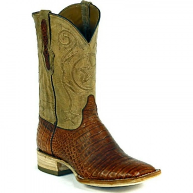 Black Unisex Jack Tri-Star Cord Caiman Crocodile Belly Specialty Color