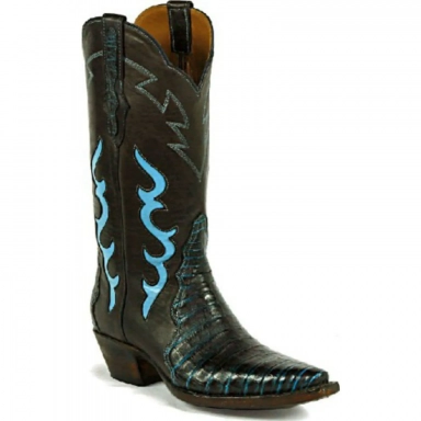 Black Unisex Jack Tribal 11 Triad Design Cowboy Boot