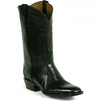 Black Unisex Jack Triad Tribal Ii Collar Stitch Design Cowboy Boot