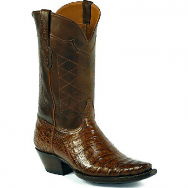 Black Jack Pecos Cord Select Cayman Crocodile Belly Cowboy Boot 7161