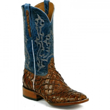 Black Unisex Jack Billy Stitch 1 Pirarucu Fish Cowboy Boot